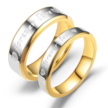 Wedding Bands Engagement Stainless Steel Ring For Women Romantic Forever Love Letter Rings For Lovers  Men Jewelry 2024 - buy cheap