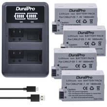 Durapro-4 batería de pc para Canon LP-E8 LP E8 LPE8, Cargador USB Dual LED para cámara Canon EOS 550D 600D 650D 700D 2024 - compra barato