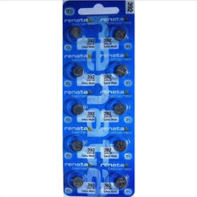 Free ship 10pcs/lot renata silver oxide watch batteries 392 SR41W silver 1.55V Button batteries 2024 - buy cheap