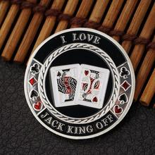 Фишки для казино, покерная памятная монета в подарок, коллекция I Love You J & K Jack King Off 2024 - купить недорого
