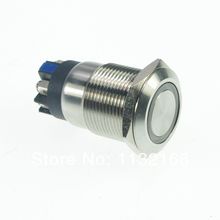 LED Color White 19mm Stainless Steel Ring illuminated Momentary Push Button Switch 1NO 1NC Screw Terminal Waterproof 2024 - buy cheap