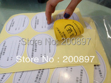Etiqueta Adhesiva impresa de doble cara con logotipo personalizado, etiquetas pequeñas adhesivas, 1000 unids/lote 2024 - compra barato