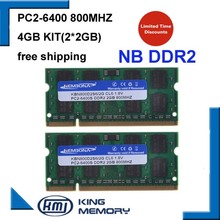 KEMBONA 800Mzh 4GB (Kit of 2 2G) DDR2 PC2-6400S 1.8v 200 pins So-DIMM Memory Module Ram Memoria for Laptop / Notebook 2024 - buy cheap