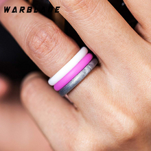 Модное 2,7 мм пищевое класс FDA Силиконовое кольцо Гипоаллергенное Crossfit гибкое Спортивное Силиконовое кольцо на палец для женщин обручальные кольца 2024 - купить недорого