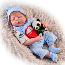 Cute 23 inch Asleep Reborn Baby Dolls Newborn So Truly 57 cm Full Vinyl Babies Doll For Boy Gifts Palymates 2024 - buy cheap