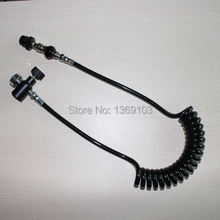 Airsoft Coil Remote Hose Thick line 2.5M with 1500psi gauge WITH Slide Check paintball New freeshipping 2024 - buy cheap