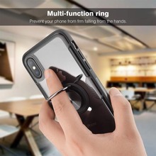 Для iphone X XR XS Max новый держатель кольцо держатель подставка 360 Вращение Гибридный противоударный чехол для iPhone 8 7 6 6S Plus 2024 - купить недорого