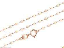 FINE 17INCH 18K Rose Gold Necklace Special Link Chain Necklace / 1.1g 2024 - buy cheap