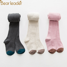 Bear Leader/весенне-осенние леггинсы для малышей; Однотонные теплые колготки для маленьких девочек; Модные чулки; Детские леггинсы 2024 - купить недорого