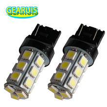 4 шт. хорошее качество T20 7440 W21W WY21W 18 SMD светодиодный 5050 7443 автомобильная лампа указателя поворота Красный Стоп светильник белый автомобильный фонарь заднего хода s 2024 - купить недорого