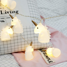 Guirnalda de luces LED con luces de Navidad para niños, lámpara de noche de unicornio, decoración para el hogar 2024 - compra barato