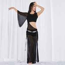New Belly Dance Clothes Girls Class Wear Long Skirt Elastic Outfit Milk Fabric One Shoulder Dresses for Bellydance 2024 - buy cheap