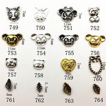 50pcs/pack Japan Korea Alloy Nail Art 3D Heart Bow Loop Leaf Mouse Fox Metal Accessorie for Phototherapy Nail Sticker DIY 2024 - buy cheap