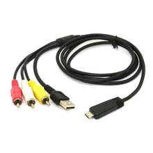 USB AV TV cable for Sony VMC-MD3 DSC-WX5 WX7D WX9 WX10 WX10/B H70 H70/B H70/L/R DSC-W570 W580 TX5 TX7 TX9 TX10 TX10/L TX10/G 2024 - buy cheap
