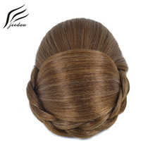 jeedou J-036-1-1 Synthetic Braided Chignon Clip On Hair Bun Piece Updos Cover Hair Women's Donut Grace And Delicacy 2024 - buy cheap