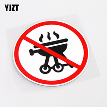Yjzt 12cm * 12cm marca de advertência proibir pvc adesivo de carro decoração decalque 13-0710 2024 - compre barato