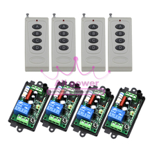 1ch rf novo controle por rádio 220v, relé 2 modos de operação, controle remoto, código de aprendizagem, 315/433 mhz