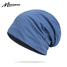 Beanies Hat With Spots Spring and Autumn Headgear Cap Ladies Leisure Elasticity For Women Beanie Hats To Keep Warm Windproof 2024 - buy cheap