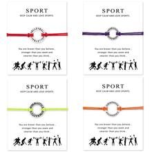 Silver Gymnastics Volleyball Cheerleader Calisthenics Bracelets Adjustable For Women Men Girls Gift With Card 2024 - купить недорого