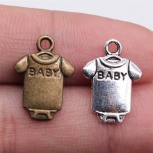 WYSIWYG 20pcs 17x12mm Pendant Baby Cloth Baby Cloth Charm Pendants For Jewelry Making 2 Colors Baby Cloth Pendants 2024 - buy cheap