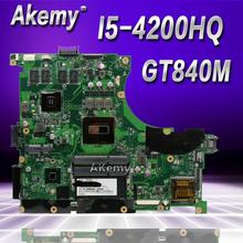 Akem n56jn placa-mãe do portátil para For Asus n56jn n56j n56 teste original mainboard I5-4200HQ GT840M-4GB 2024 - compre barato