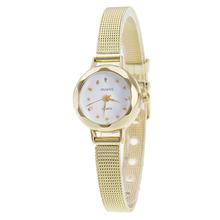 Timezone #401  fashion casual watches Women Quartz Analog Wristwatch Lady Female Golden Mesh Strap Dress Bracelet Watches 2024 - buy cheap