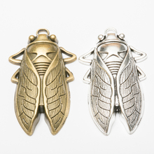 6pcs Zinc alloy pendant charms Cicada insect charms for jewelry findings 3339 2024 - buy cheap