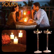 Romantic Goblet Designed Glass Candlestick Crystal Tea Light Candle Holder Party Home Decoration Creative Valentine's Day 2024 - buy cheap