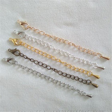 Gancho conector corrente joias, 50 peças dourado/prata/antigo bronze extensor fecho ligação cadeia colar bracelete achados de produção 2024 - compre barato