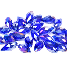 Contas de vidro ab azul escuro austríaco, para fazer joias, brincos femininos, contas de cristal facetadas 2024 - compre barato