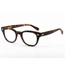 Round Handmade Acetate Frame Women Johnny Depp Glasses Men Brand Designer Computer Goggles Optical Spectacle Demi Myopia 2024 - buy cheap