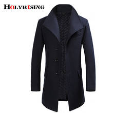 Holyrising Casaco Masculino Inverno плотное шерстяное пальто, Мужское пальто с отложным воротником, шерстяная куртка на одной пуговице для мужчин 18402-5 2024 - купить недорого