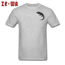 Lizard T-shirt Mens Grey Tshirt Cotton Men Short Sleeve Tops & Tees Slim Fit Summer/Fall T Shirt Casual Tee Shirts New Arrival 2024 - buy cheap