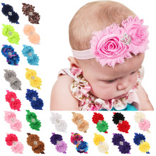 Cabeça de cabelo infantil e feminina, coroa de cabelo e flor de diamante, faixa de cabeça para recém-nascidos, 1 peça 2024 - compre barato