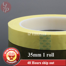 Promotion, 1x 35mm*66M*0.06mm Insulation Mylar Tape for Transformer Motor Wrap, Coil Pack, High Temperature Withstand Yellow 2024 - buy cheap