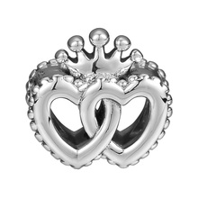 United Regal Hearts Charm Fits Pandora Bracelet S925 Original Sterling Silver Beads for Women Jewelry Making kralen berloques 2024 - buy cheap