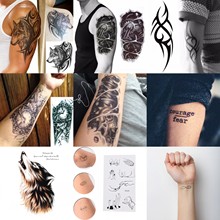 2019 Hot Black Temporary Tattoo Body Art Tattoos 3D Waterproof Temporary Tattoos Sticker Art Men Arm Leg Fake Tatoo Paper 2024 - buy cheap