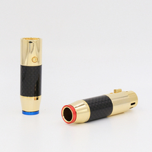 Conector VX004G chapado en oro de fibra de carbono, enchufe de Audio, XLR, macho, hembra 2024 - compra barato