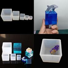 Square Cube Shape Silicone Mold Pendant DIY Resin Casting Mould Jewelry Making 2024 - buy cheap