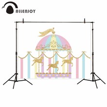 Allenjoy photography background Golden Dream colorful stripes Fairy Tale Horse natural children backdrop camera fotografica 2024 - buy cheap