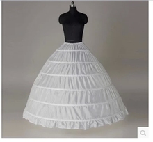 Бесплатная доставка, Высококачественная Белая Нижняя юбка с 6 ободками, Нижняя юбка в стиле кринолина для свадебного платья, женское платье для невесты, 2018 2024 - купить недорого