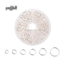 1 Box of Iron Jump Rings, Silver Color, 4~10x0.7~1mm, about 1745pcs/box 2024 - buy cheap