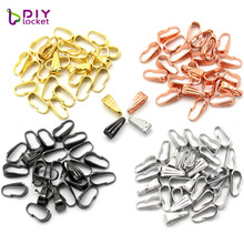 diylocket 100pcs Melon Seeds Buckles Pinch Bail Clasps 9mm Copper Connerctors Finding for DIY Pendant Jewelry Making Accessories 2024 - buy cheap