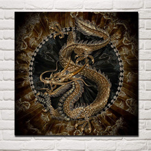 Chinese culture dragon animal Totem fantasy artwork posters on the wall picture home living room decoration for bedroom ZFX15 2024 - buy cheap