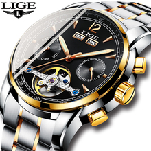 Top Luxury Brand LIGE Men tourbillon Mechanical sports Watch Men Fashion Automatic watch Man Waterproof clock Relogio Masculino 2024 - buy cheap
