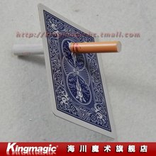 2pcs/lot Cigarette Thru Card Cigarette Penetration Card Magic Magic Tricks Magic Props Free shipping 2pcs/lot 2024 - buy cheap