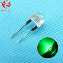 Chapéu de palha verde-esmeralda, 8mm, diodo emissor de luz, lâmpada led ultra brilhante, plug-in, kit faça você mesmo, prática, ângulo amplo 8mm 100