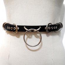 Cinturón gótico Punk hecho a mano para mujer, de Metal resistente arnés de cuero, cinturón para la cintura, grandes O correas redondas para el cuerpo 2024 - compra barato