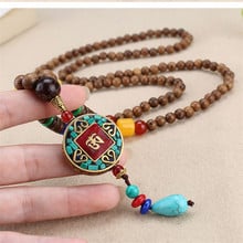 Vintage Ethnic Style Fish Elephant Wood beaded Stone Pendants & Necklaces Statement Nepal Necklace Women Men Jewelry 2024 - buy cheap