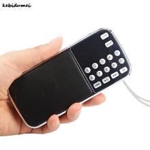 Kebidu-REPRODUCTOR DE Audio MP3, Radio FM, Hi-Fi, minialtavoz, linterna LED, reproductor MP3 con tarjeta Micro SD TF 2024 - compra barato